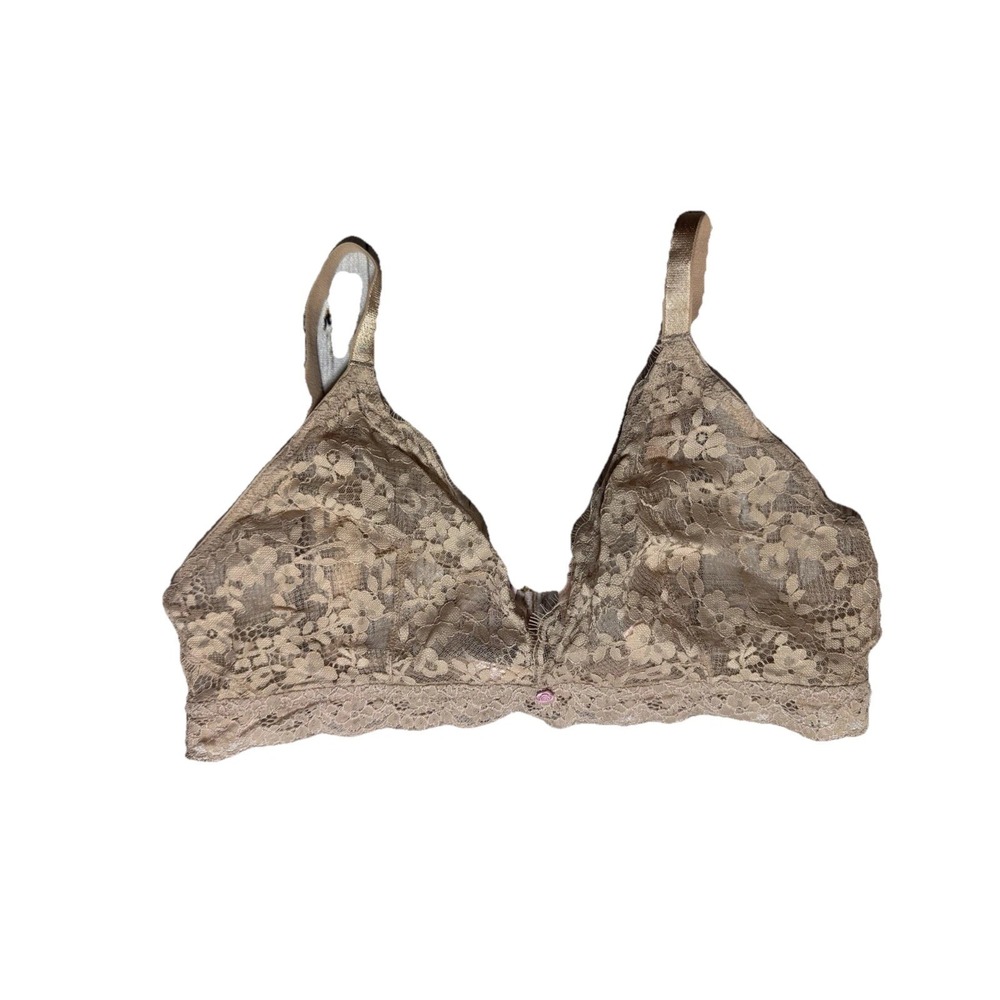Victoria's Secret Nude‎ Ultra Sheer Lace Dream Angels Bralette Bra Size Lg NWT